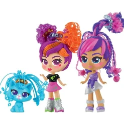 Curligirls Et Pet Twin Set - Lot De 2 Poupées Et 1 Animal