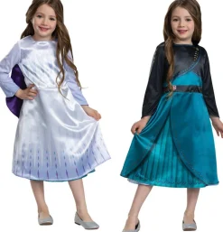 Déguisement Réversible Elsa Et Anna 3/4 ans - La Reine Des Neiges