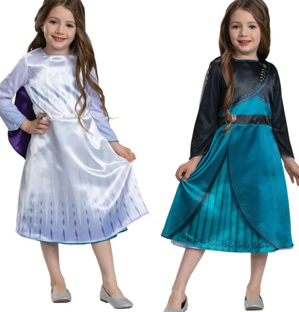 Déguisement Réversible Elsa Et Anna 3/4 ans - La Reine Des Neiges