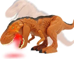 Dinosaure T-Rex rugissant avec effets lumineux