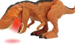 Dinosaure T-Rex rugissant avec effets lumineux