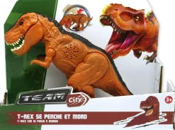 Dinosaure T-Rex rugissant avec effets lumineux