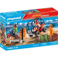 Duo de cascadeurs avec quad et moto PLAYMOBIL MY LIFE 71808
