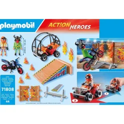 Duo de cascadeurs avec quad et moto PLAYMOBIL MY LIFE 71808
