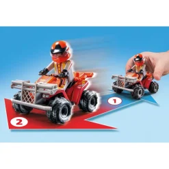 Duo de cascadeurs avec quad et moto PLAYMOBIL MY LIFE 71808