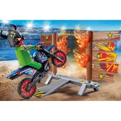 Duo de cascadeurs avec quad et moto PLAYMOBIL MY LIFE 71808