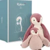 Duo De Peluches Manchots Roses Doux Et Rassurants Avec Rubans En C