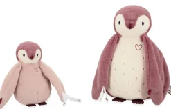 Duo De Peluches Manchots Roses Doux Et Rassurants Avec Rubans En C