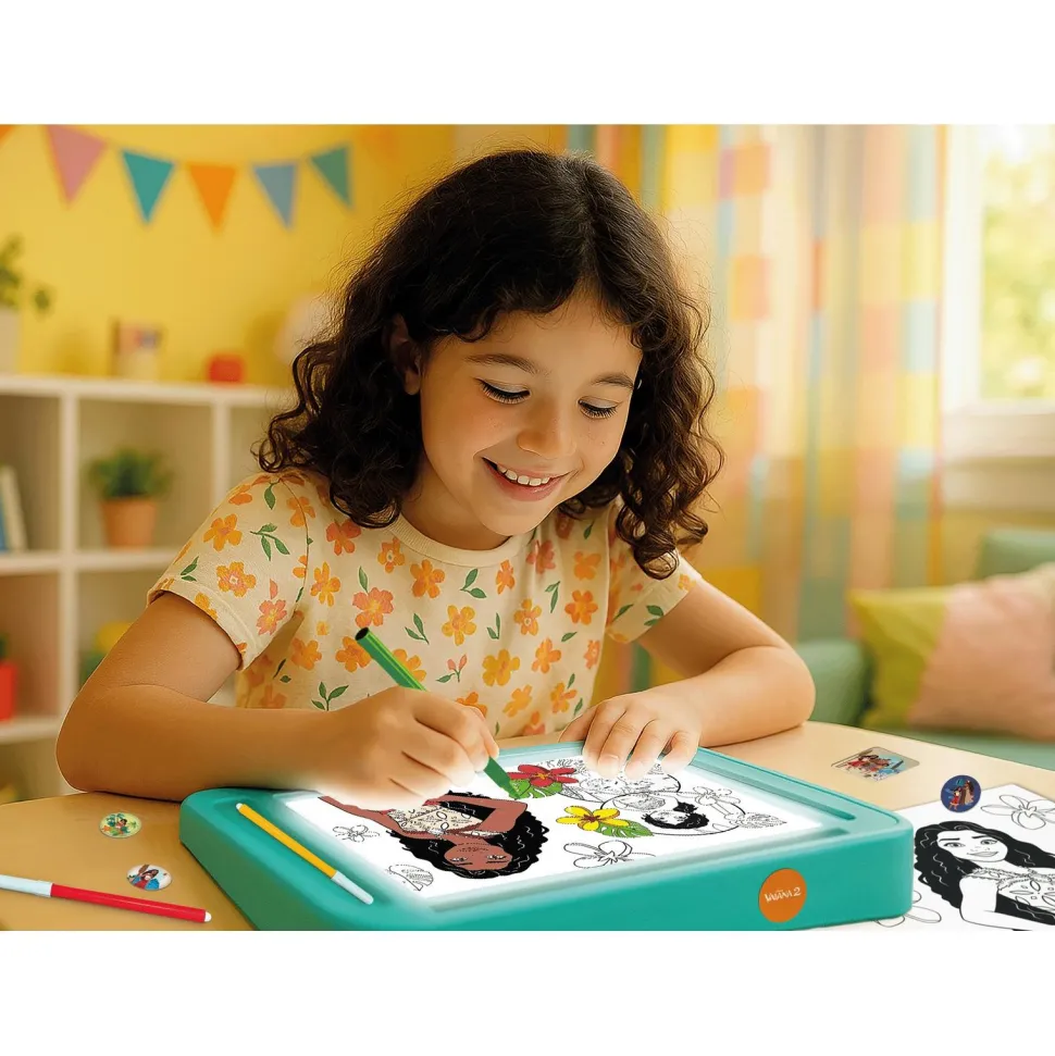 Ecole de dessin avec tablette lumineuse Vaiana