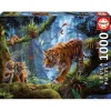 Educa Borras - Puzzle De 1000 Pièces, Tigres Dans L'arbre