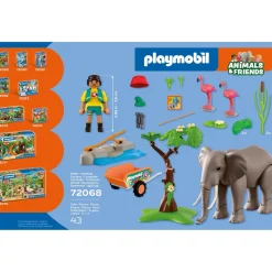 Eléphant et soigneur animalier Playmobil Animal & Friends 72068