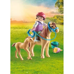 Enfant avec poneys Playmobil Horses of Waterfall 71498