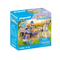 Enfants avec calèche et poney Playmobil Horses of Waterfall 71496