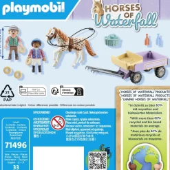 Enfants avec calèche et poney Playmobil Horses of Waterfall 71496