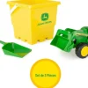Ensemble Bac À Sable John Deere Avec Seau Et Camion-benne