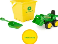 Ensemble Bac À Sable John Deere Avec Seau Et Camion-benne