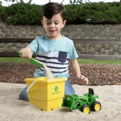 Ensemble Bac À Sable John Deere Avec Seau Et Camion-benne