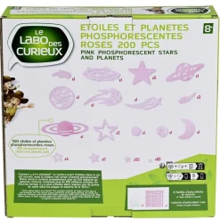 Etoiles et planètes phosphorescentes roses 200 pièces