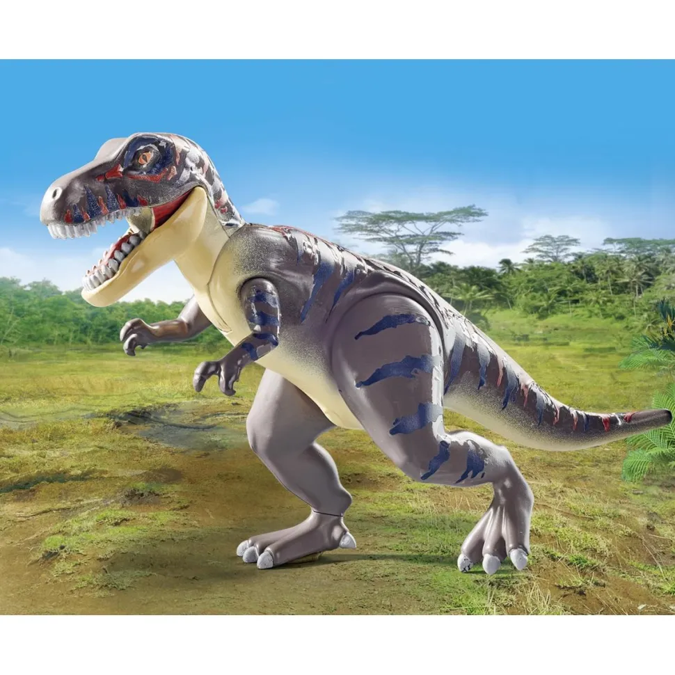 Explorateur avec moto et tyrannosaure - Playmobil Dinos 71524