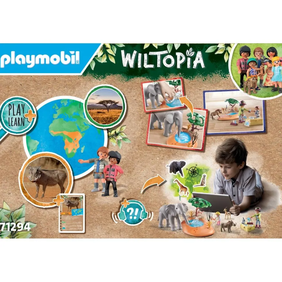 Explorateurs avec animaux de la savane Playmobil Wiltopia 71294