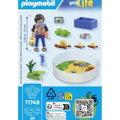 Famille de tortues dans un terrarium Playmobil My Life 71748