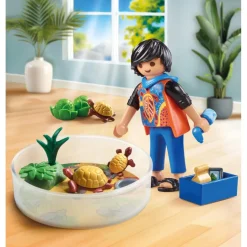 Famille de tortues dans un terrarium Playmobil My Life 71748