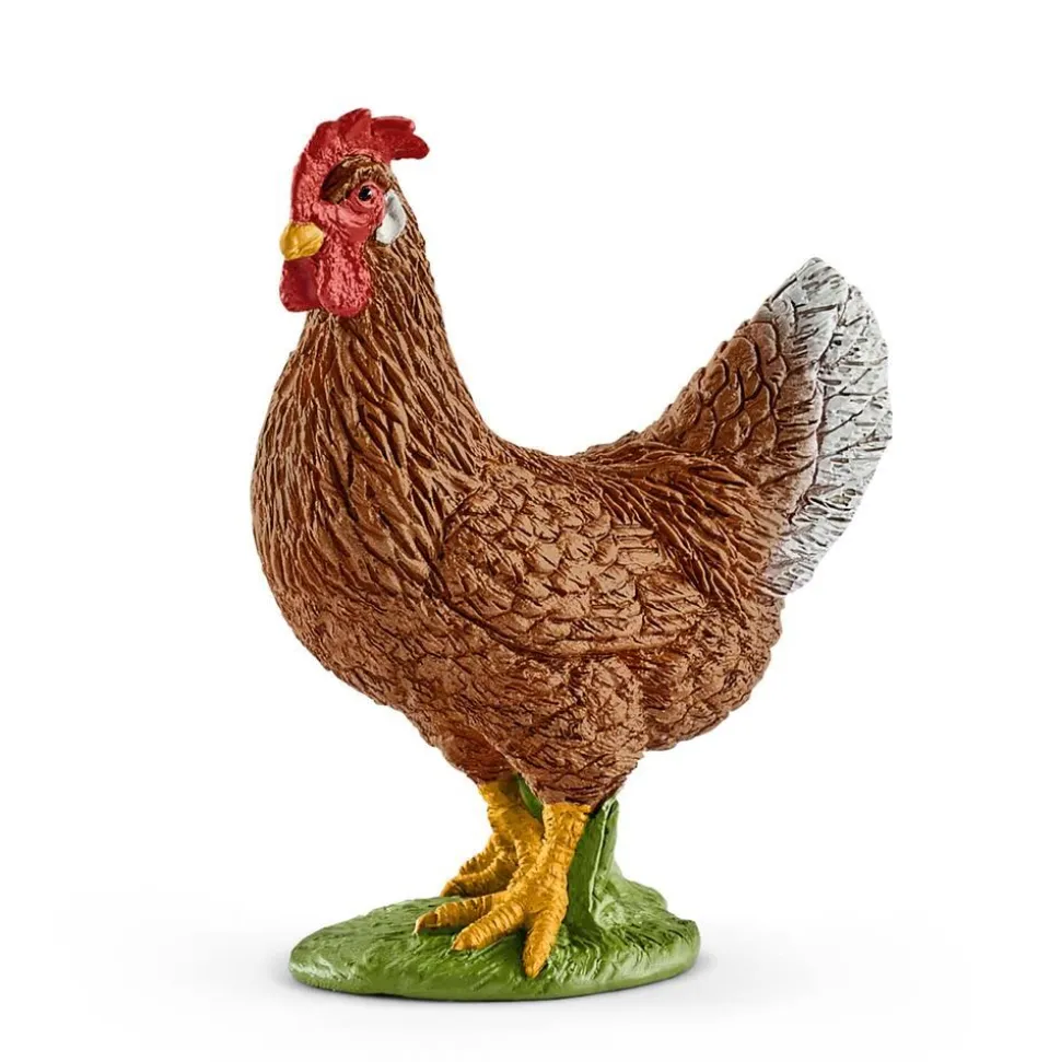 Figurine Poule Peinte À La Main Avec Détails