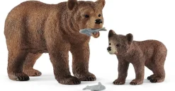 Figurines Maman Grizzly Avec Ourson - Détails