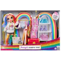 Garde robe arc en ciel avec poupée Rainbow High