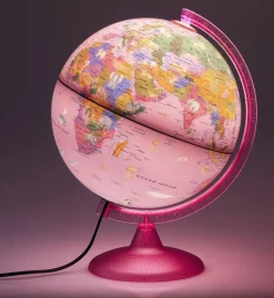 Globe Lumineux Zoo Rose 25 Cm