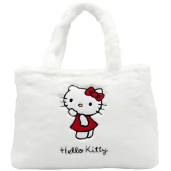 Grand sac bandoulière en peluche Hello Kitty