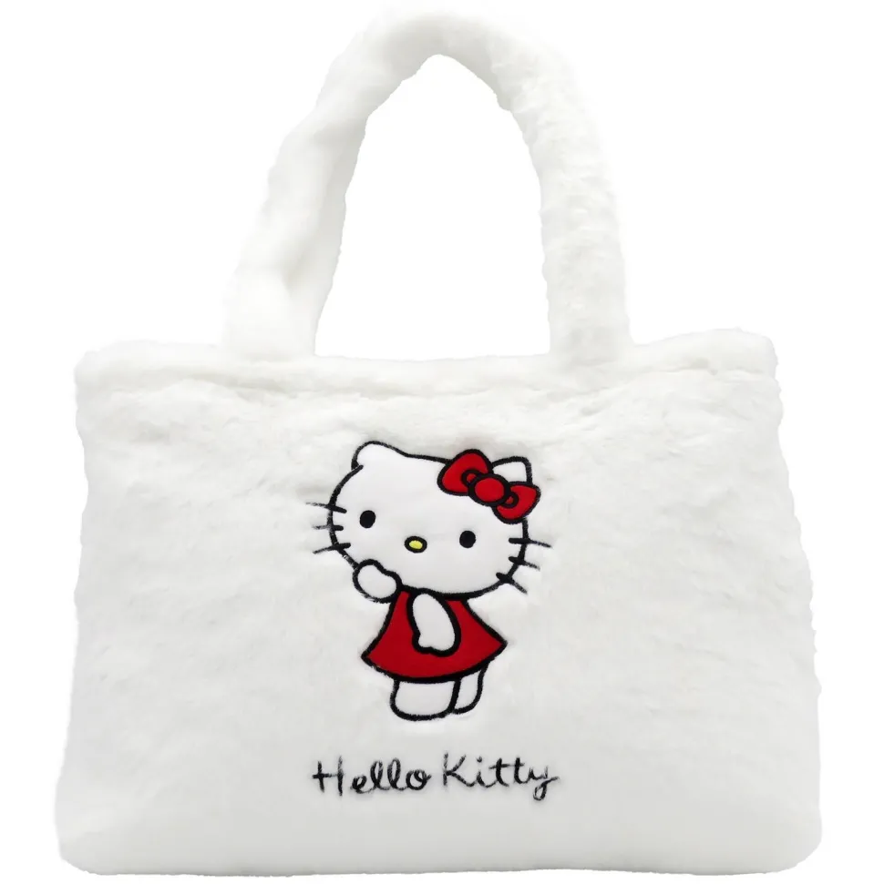 Grand sac bandoulière en peluche Hello Kitty