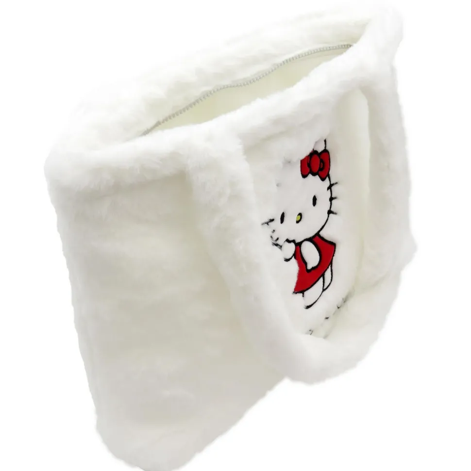 Grand sac bandoulière en peluche Hello Kitty