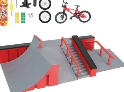 Grand skatepark avec modules