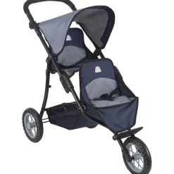 Grande poussette double 3 roues