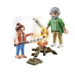 Grand-père petite fille et feu de camp Playmobil My Life 71513