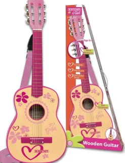 Guitare En Bois Avec Bandoulière Pour Jeunes Filles