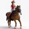 Hannah et Cayenne - Figurine Horse Club