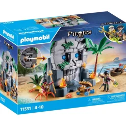 Ile au trésor pirate et monstre marin Playmobil Pirates 71531