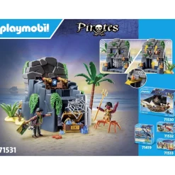 Ile au trésor pirate et monstre marin Playmobil Pirates 71531
