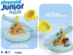 Ilot avec toboggan aquatique Playmobil Junio Aqua 71687
