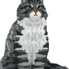 Jecka, Blocs De Construction - Chat Maine Coon Gris Assis