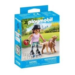 Jeune fille rolleuse avec Retriever PLAYMOBIL MY LIFE 71739