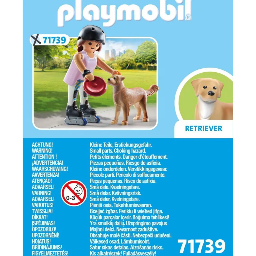 Jeune fille rolleuse avec Retriever PLAYMOBIL MY LIFE 71739