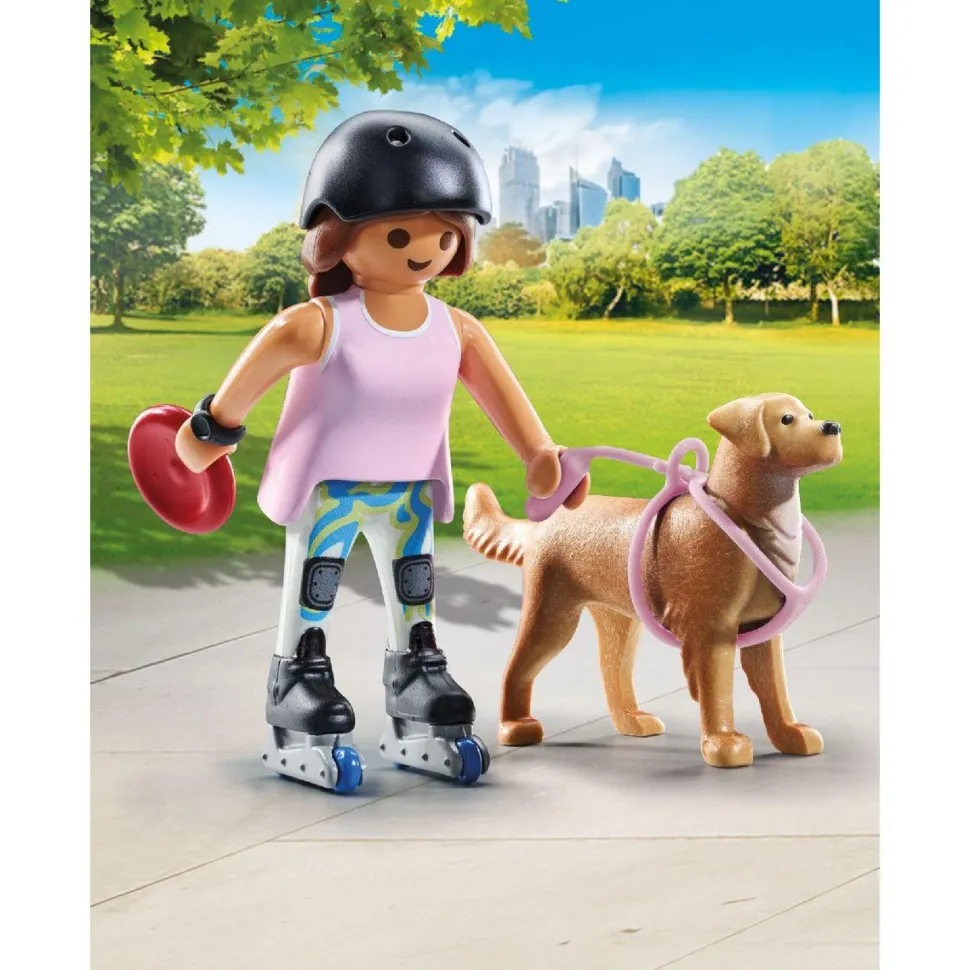 Jeune fille rolleuse avec Retriever PLAYMOBIL MY LIFE 71739
