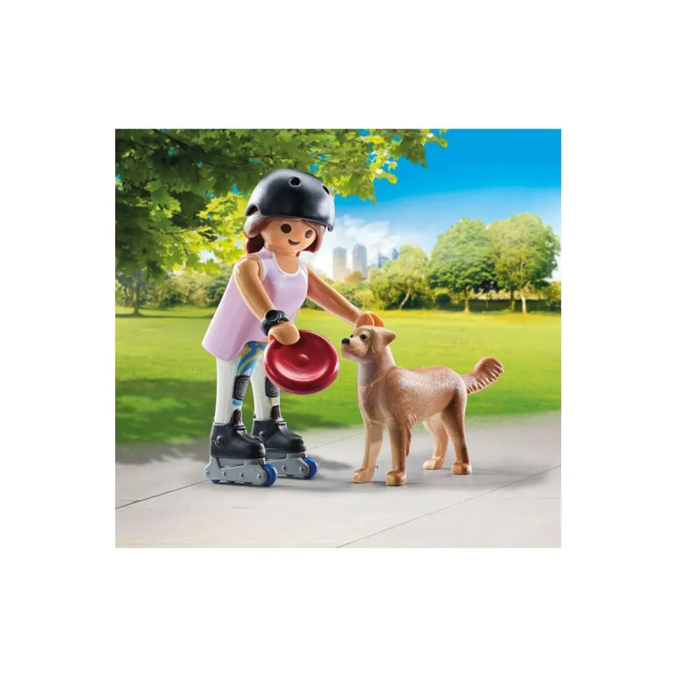 Jeune fille rolleuse avec Retriever PLAYMOBIL MY LIFE 71739