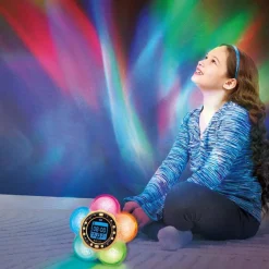 Kidimagic Galaxy Light Violet, Radio-réveil Magique 9 en 1 en forme de fleur