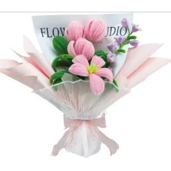 Kit création DIY bouquet tulipes et lys