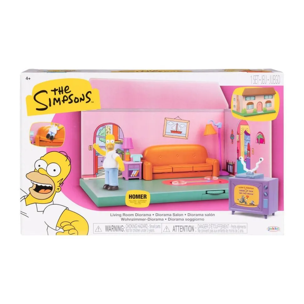 La maison des Simpsons - Diorama Salon avec figurine Homer