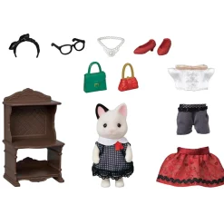 La valisette de mode et grande sœur chat bicolore - Sylvanian Families 5462